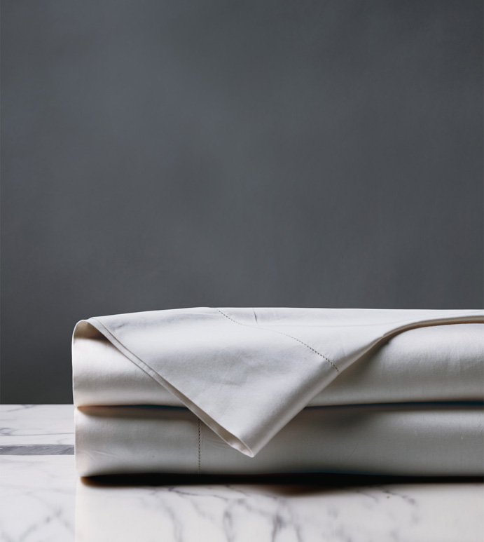 Deluca Sateen Flat Sheet in Silver