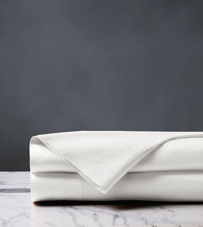 Deluca Sateen Flat Sheet in White