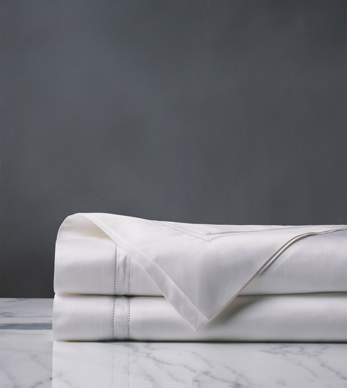 Lusso Sateen Flat Sheet in White