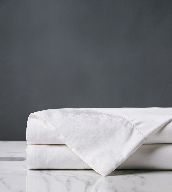 Millefleur White Flat Sheet