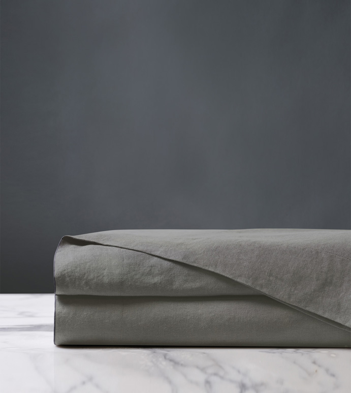 Shiloh Linen Flat Sheet in Cement