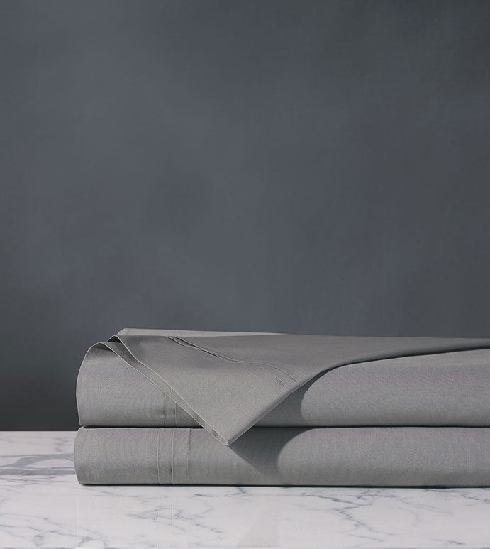 Vail Percale Flat Sheet In Heather