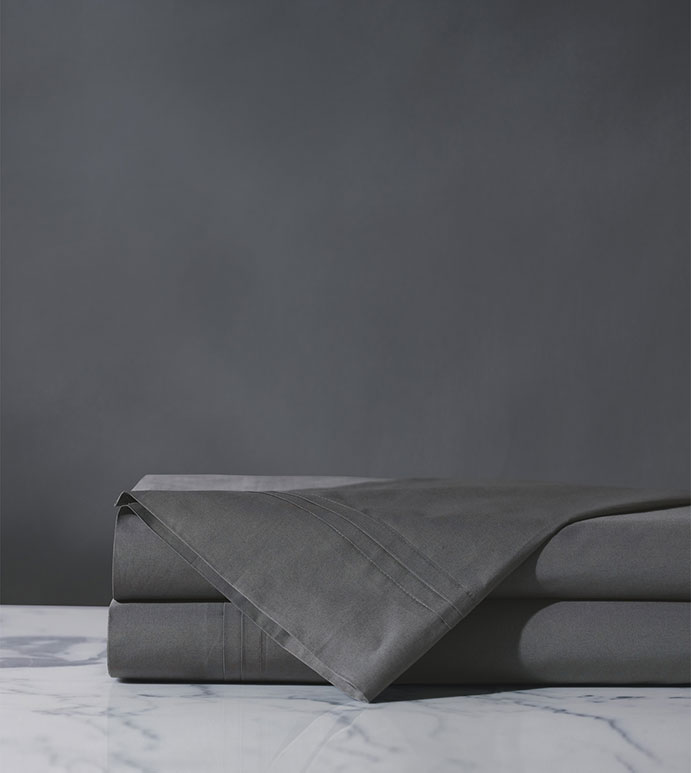 Vail Percale Flat Sheet In Slate