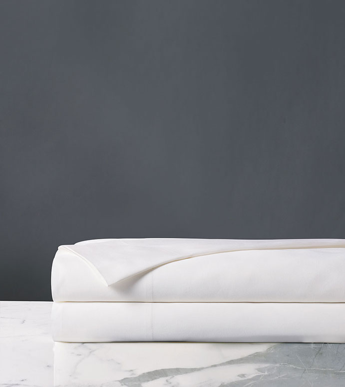 Fresco Sateen Flat Sheet in White