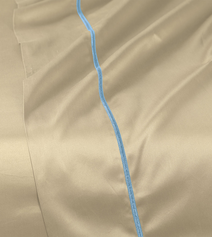 Linea Sable/Azure Flat Sheet