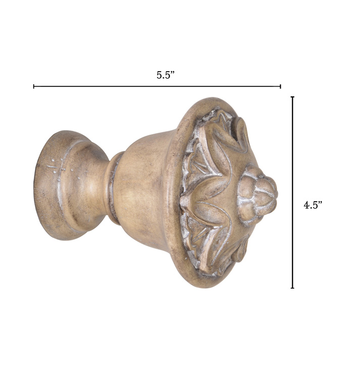 Legna Driftwood Lotus Finial Pair