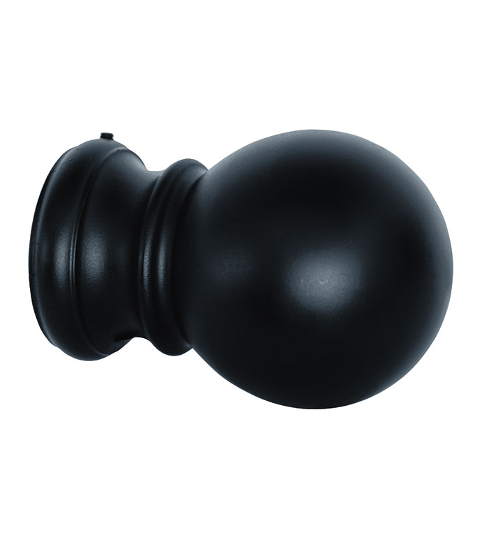 ACERO MATTE BLACK METAL BALL FINIAL PAIR
