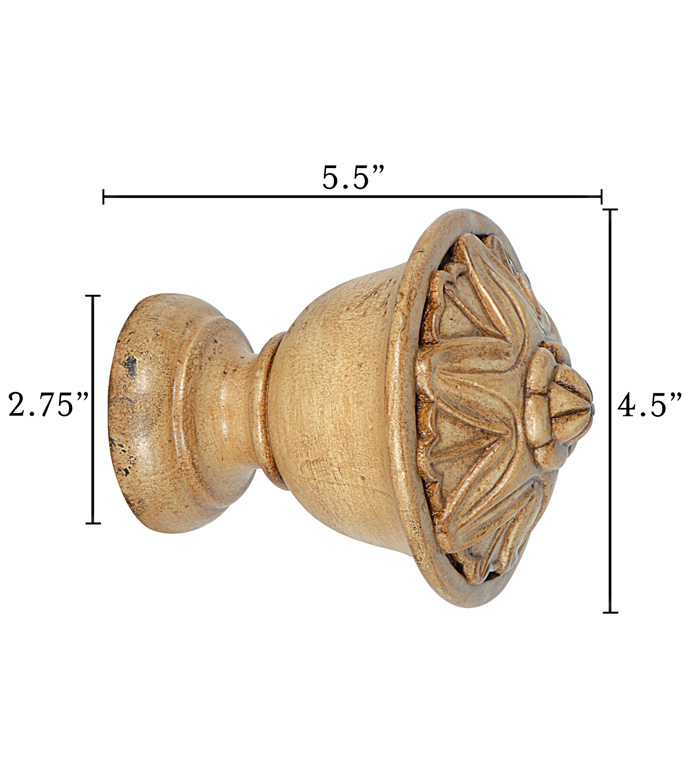 Gemelina Wheat Lotus Finial
