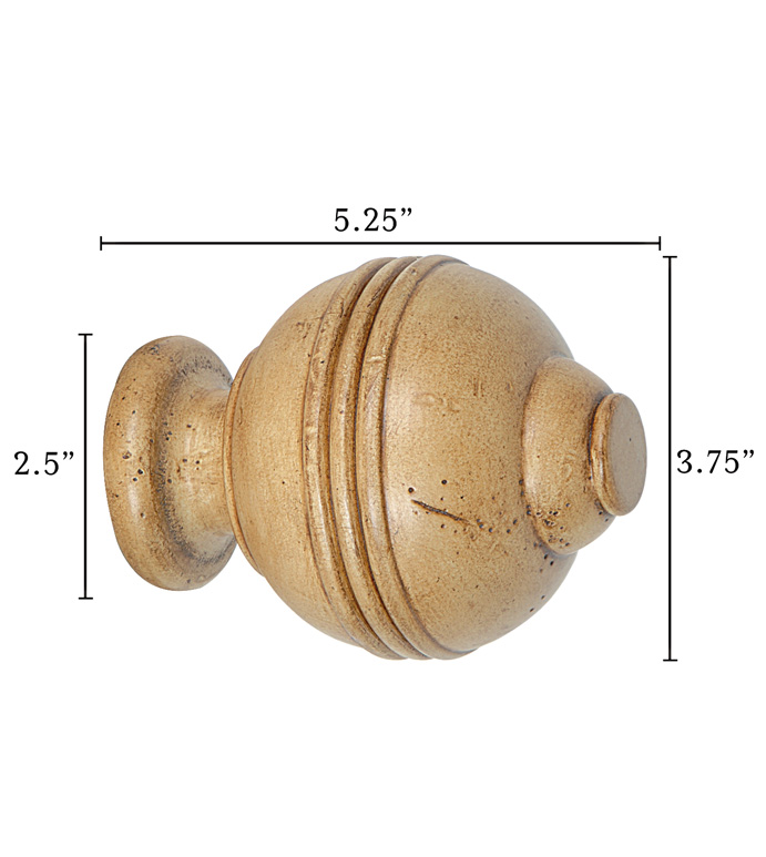 Gemelina Wheat Sphere Finial