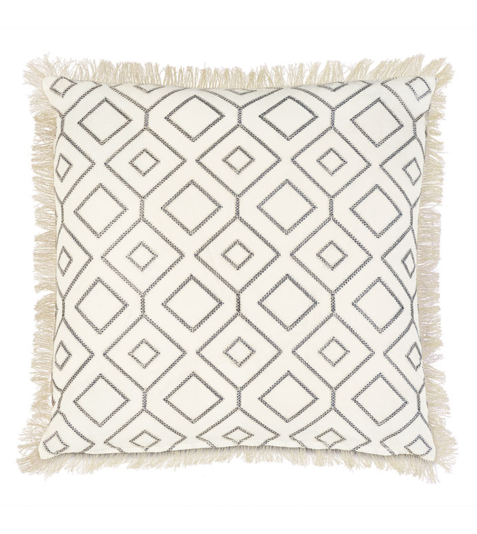 Freya Embroidered Decorative Pillow