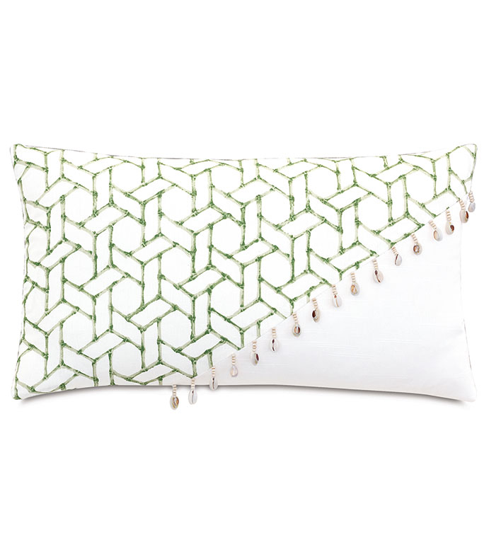 GRENADA SHELL TRIM DECORATIVE PILLOW