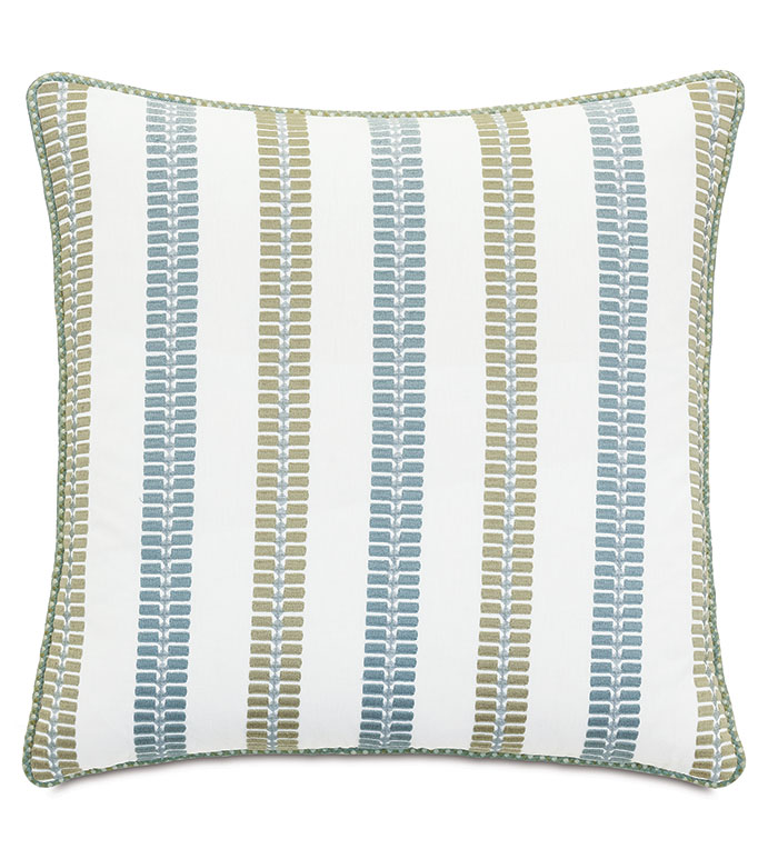 GRENADA EMBROIDERED DECORATIVE PILLOW