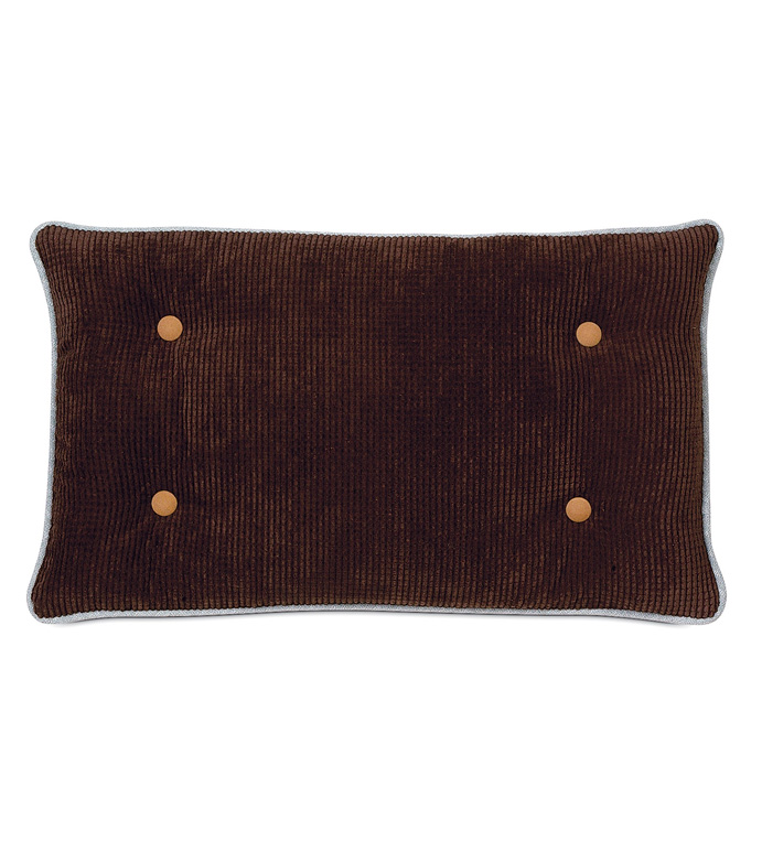 Hayden: Grant Chocolate Tufted Decorative Pillow