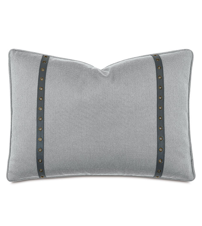 Higgins Grommet Trim Decorative Pillow