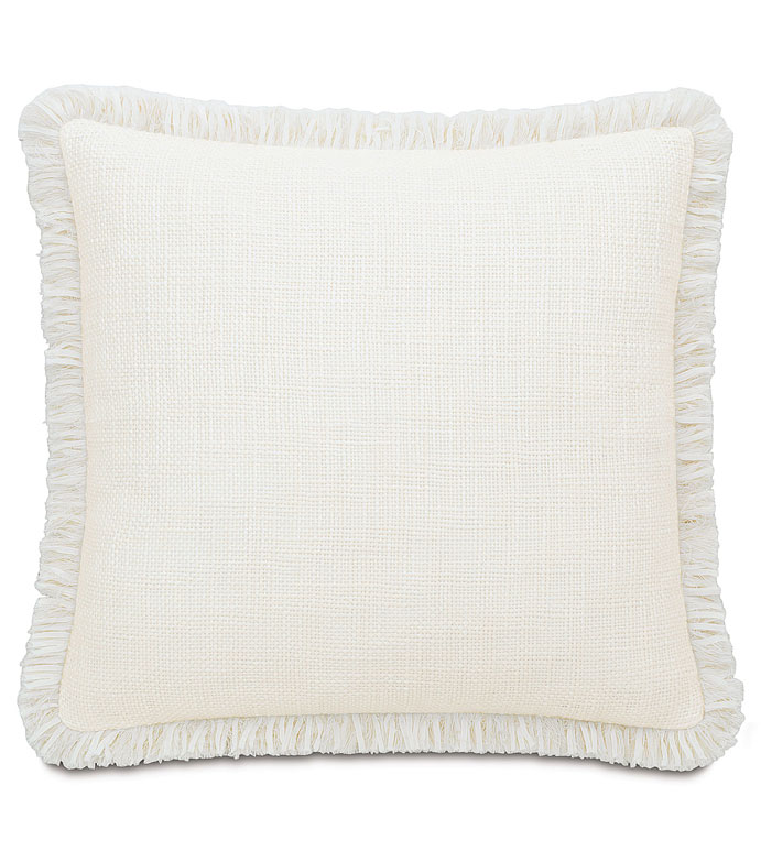 Portage White With Brush Fringe