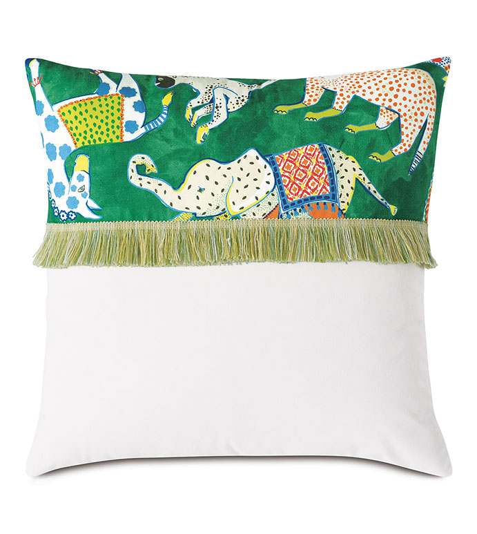 Hullabaloo Brush Fringe Decorative Pillow