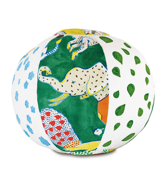 Hullabaloo Handpainted Ball Decorative Pillow