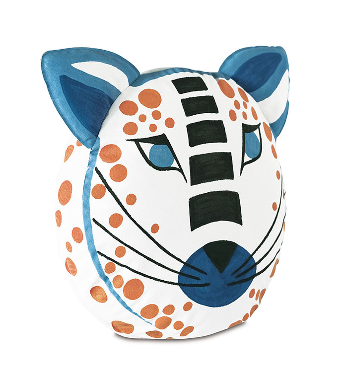 Hullabaloo Handpainted Tiger Decorative Pillow