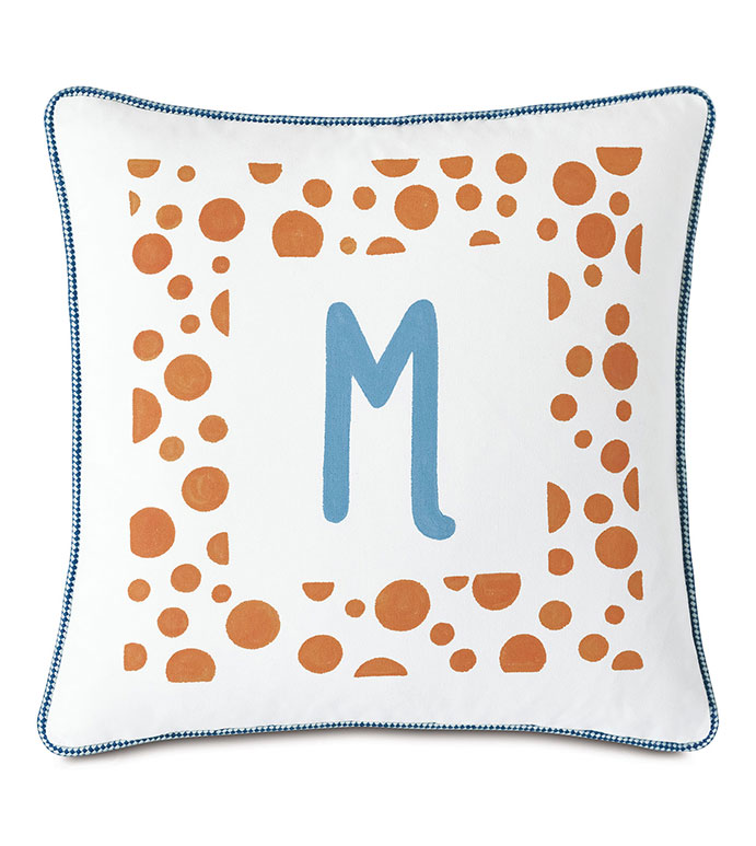 Hullabaloo Handpainted Monogram Decorative Pillow