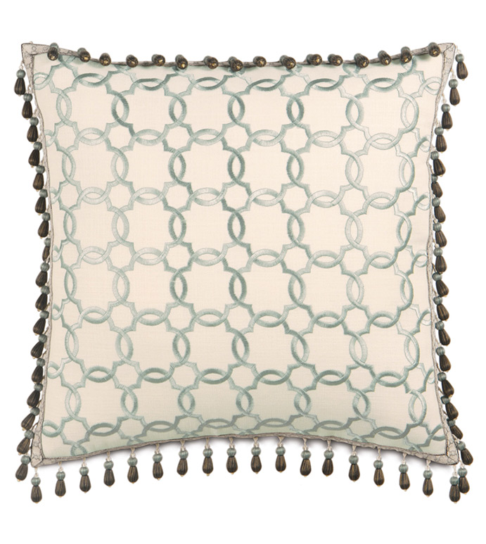 Verlaine Ocean With Beaded Trim