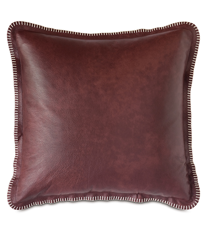 Kilbourn Leather Decorative Pillow