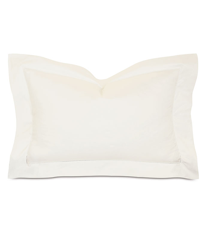 Roma Sateen King Sham in Ivory