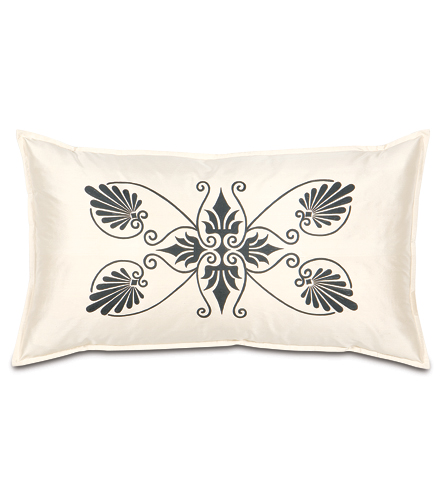 Anthemion Ivory/Black King Sham