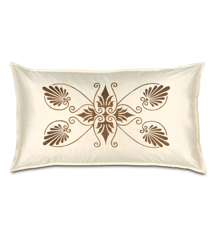 Anthemion Ivory/Brown King Sham