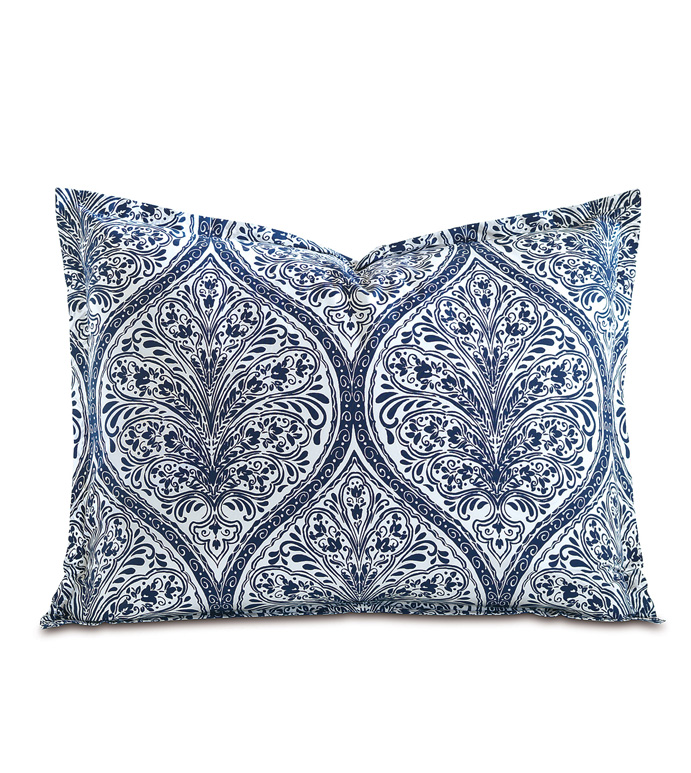 Adelle Percale King Sham In Marine
