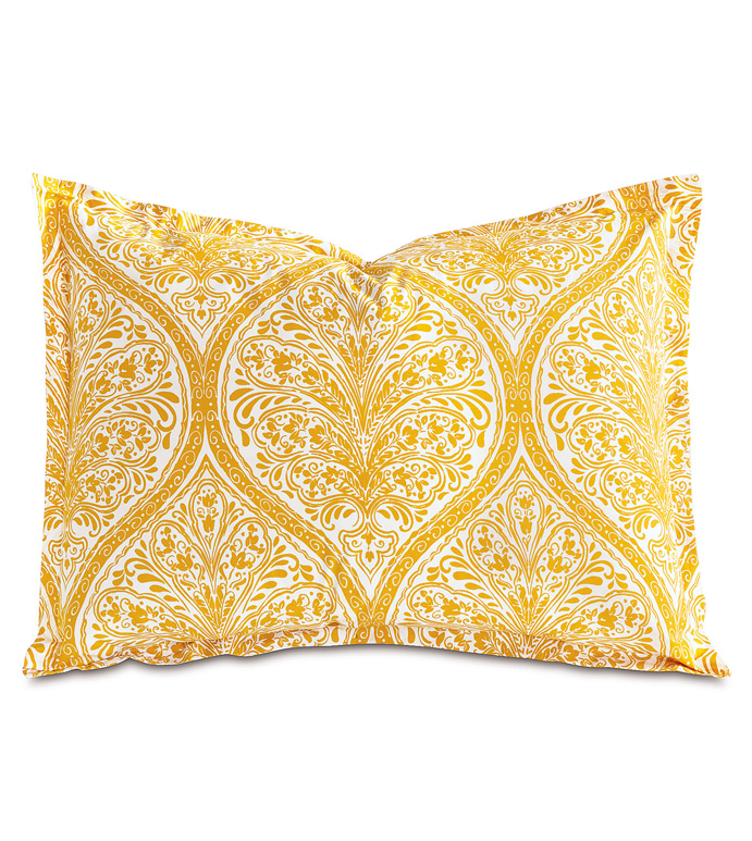 Adelle Percale King Sham In Saffron