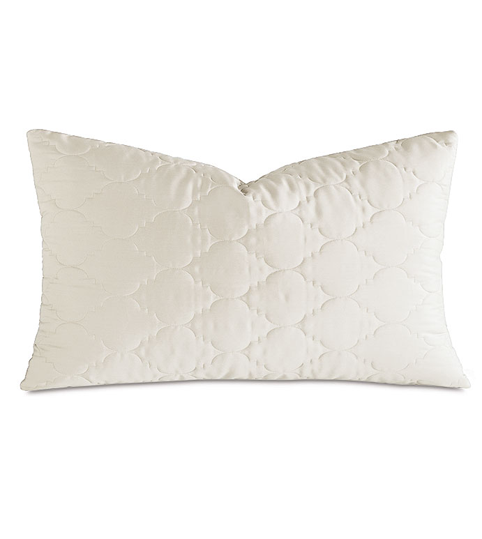 Viola Quilted King Sham in Ivory