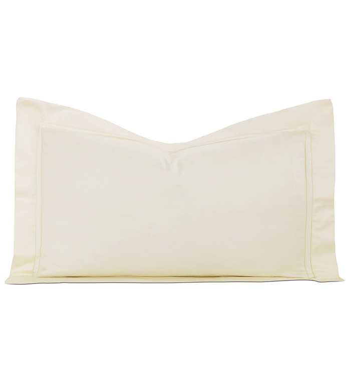 Lusso Sateen King Sham in Ivory