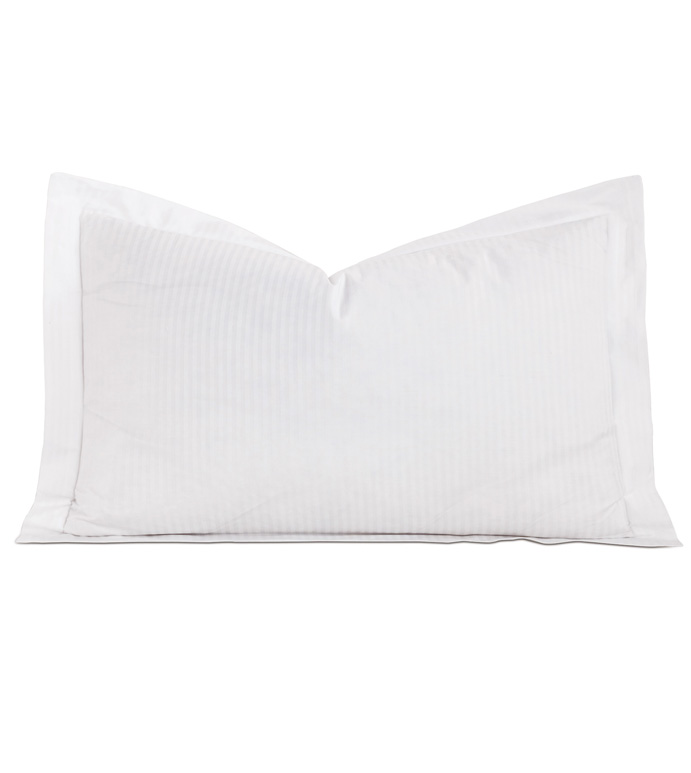 Emilio Jacquard Stripe King Sham in White