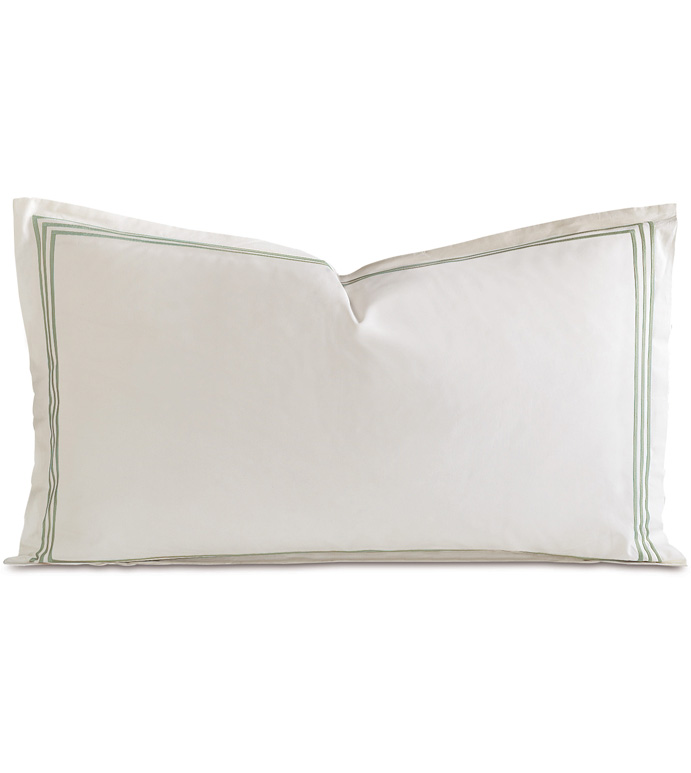 Tessa Ivory/Aqua King Sham