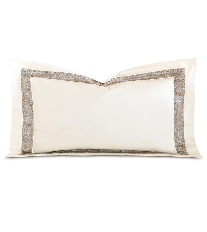 Cornice Ivory/Biscotti King Sham