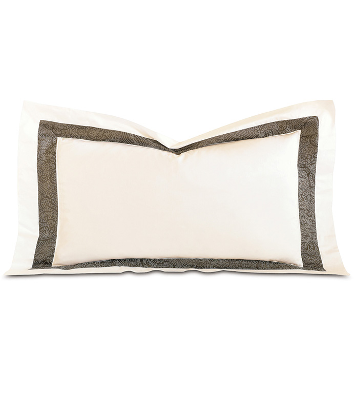 Cornice Ivory/Truffle King Sham