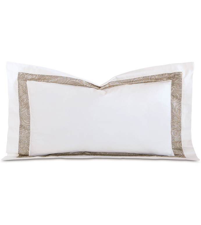 Cornice White/Biscotti King Sham