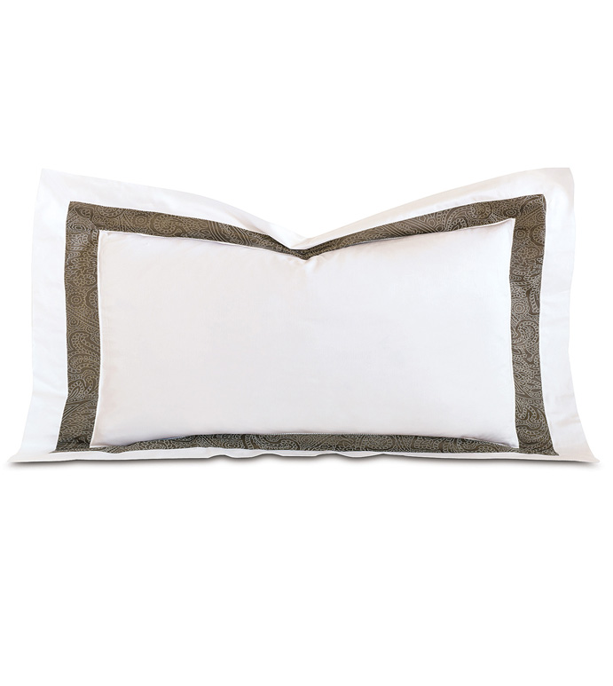 Cornice White/Truffle King Sham