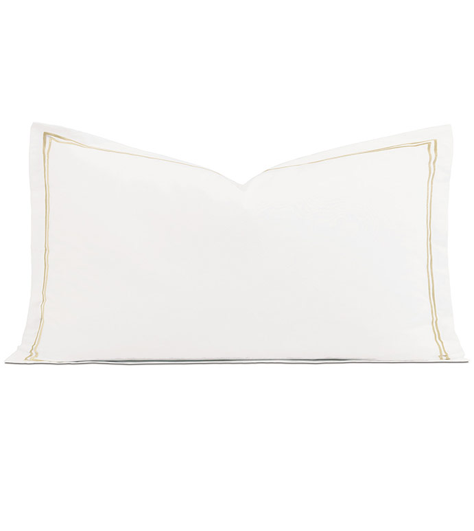 Enzo Satin Stitch King Sham in Bisque