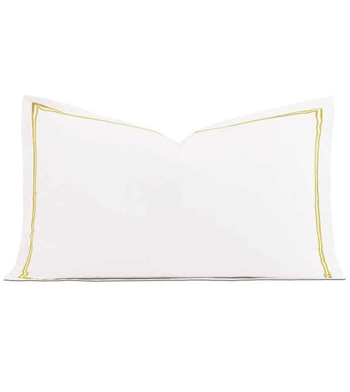 Enzo Satin Stitch King Sham in Daffodil