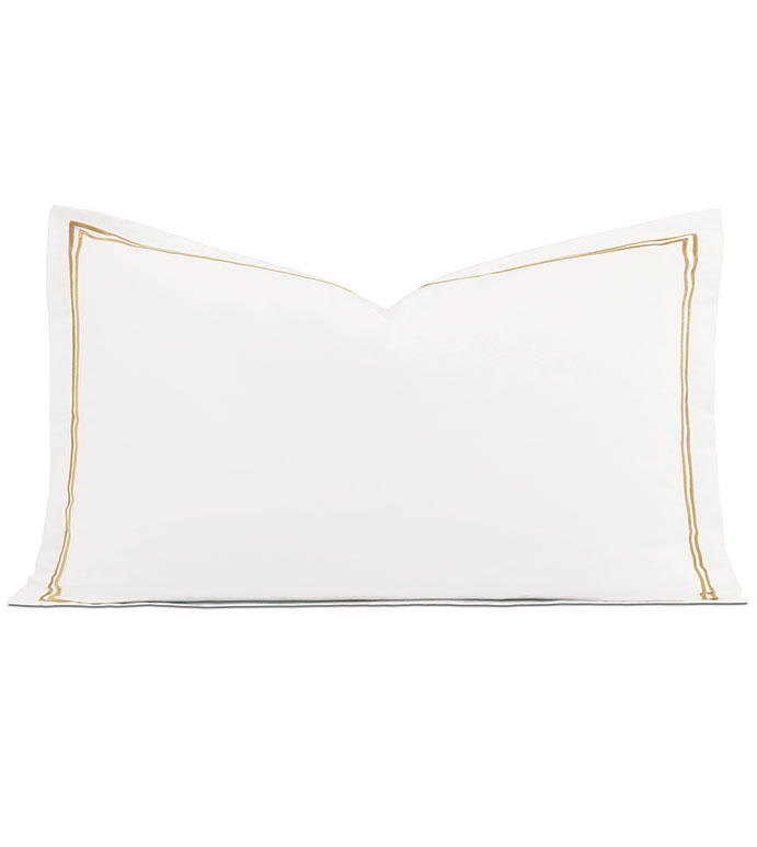 Enzo Satin Stitch King Sham in Gold