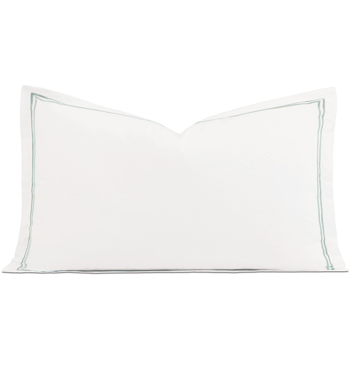 Enzo Satin Stitch King Sham in Lake