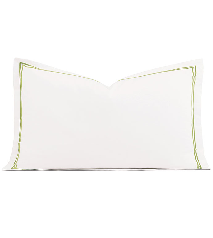 Enzo Satin Stitch King Sham in Lime