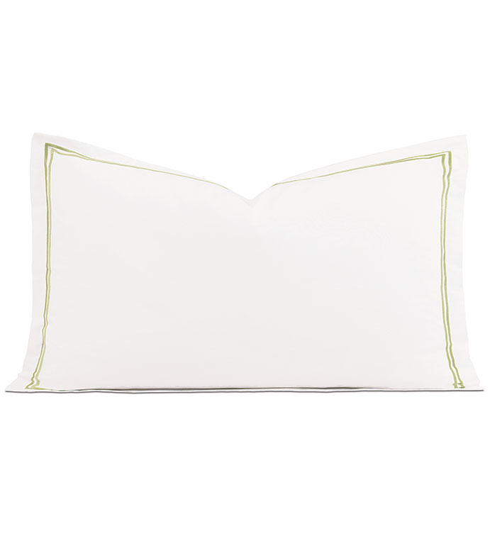 Enzo Satin Stitch King Sham In Pear