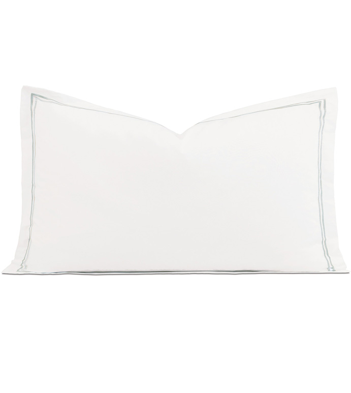 Enzo Satin Stitch King Sham in Silver