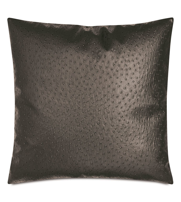 LAETITIA FAUX LEATHER DECORATIVE PILLOW