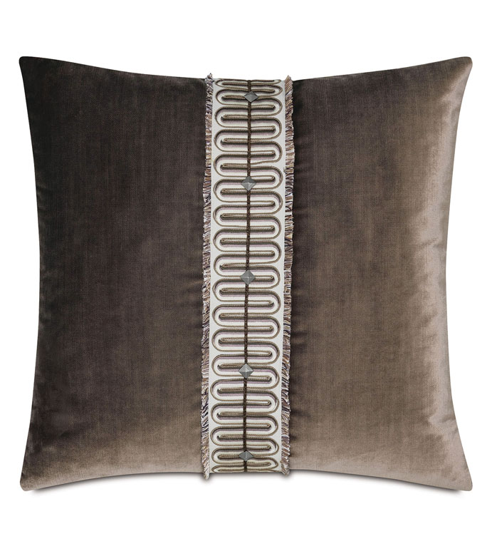 LAETITIA EMBROIDERED DECORATIVE PILLOW