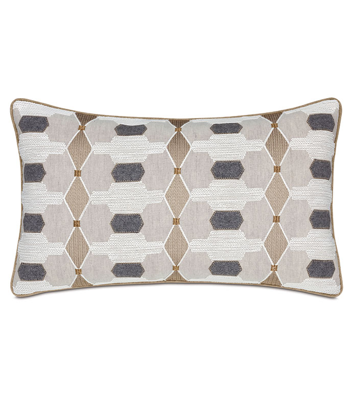 LEVI EMBROIDERED DECORATIVE PILLOW
