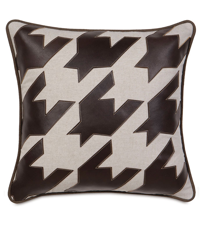 Hoffman Walnut Houndstooth Applique