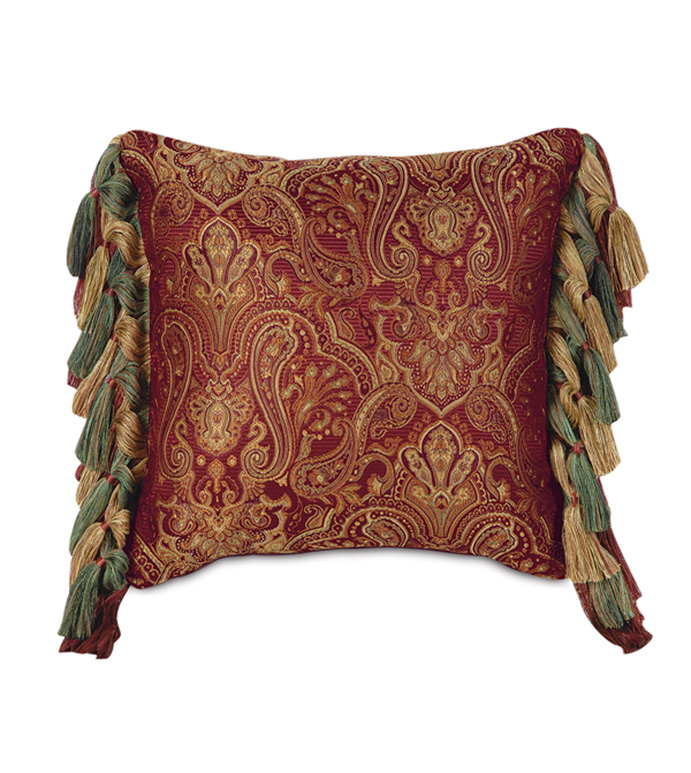 Medici With Fringe On Sides Decorative Pillow